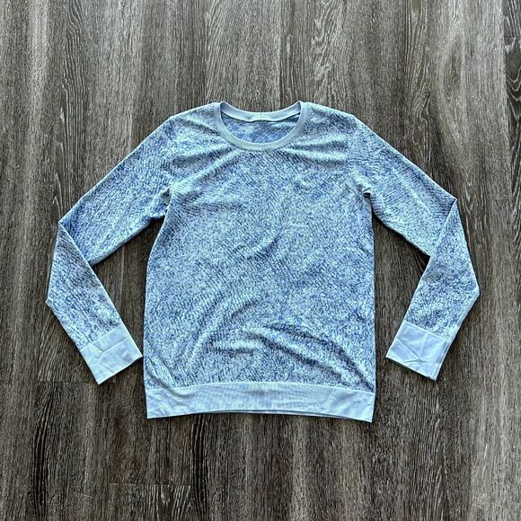 EUC Lululemon Swiftly Breathe Long Sleeve Shirt Blue Pattern Women’s Size 6 Run - Picture 4 of 10